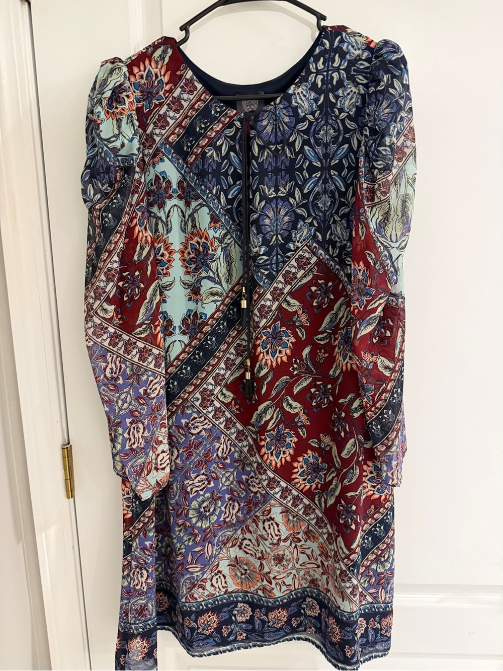 Multicolored Floral Knee Length Dress
